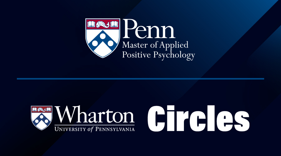 Screen promoting The Wharton Circles program 