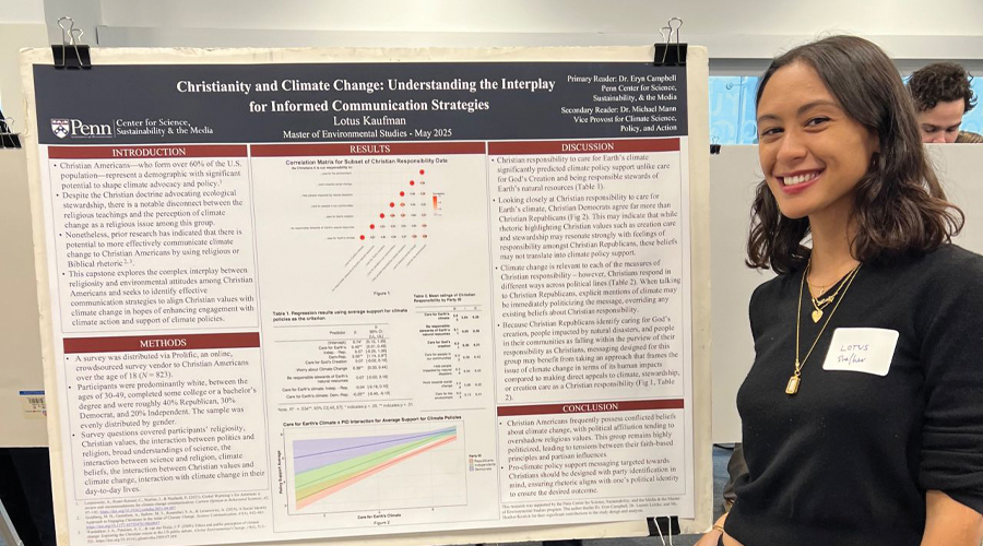 Lotus Kaufman (Master of Environmental Studies ’25). 